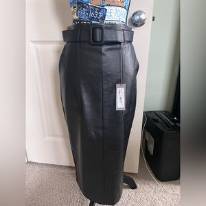 Faux Leather Skirt NY&Co Eva Mendes